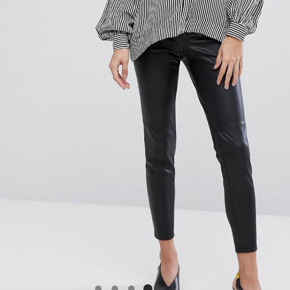 Vila faux leather skinny pants